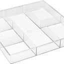 Whitmor 6-Section Clear Drawer Organizer
