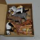 Safari Animal Figurines Set for Kids, 10 Piece Realistic Wild Zoo Animals Collection with Elephant, Lion, Tiger, Giraffe, Educational Toys for Toddlers Boys Girls