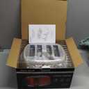 4 Slice Toaster Roter Mond Retro Stainless Steel with Bagel Defrost Cancel Function, 6 Browning Settings, Extre Wide Slot and Removable Crumb Tray, Cream, ST033