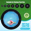 18 FT Round Pool Liner Pad for Above Ground Pools, Durable Pool Mat with Geotextile Material for Pool Bottom Strong Eco-Friendly Padding Under Pool Pad Protection,Prevents Punctures,Black