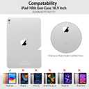 Kenke for iPad 11/10th Gen Case with Pencil Holder 11/10.9 inch 2025 A16/2022, Hard PC Acrylic Transparent Back Shell & Soft TPU Edge Auto Wake/Sleep (Gray)