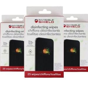 InvisibleShield Antimicrobial Disinfecting Wipes - 70% Isopropyl Alcohol Wipes for Electronic Devices - Individually wrapped 3 Pack 