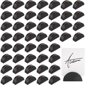 48 Pcs Wooden Table Number Stands Weeding Table Name Holder Place Card Holders, 1.57 x 0.79 x 0.79 inches Office Tag Photo Menu Clips Wedding Banquet Birthday Party Restaurant