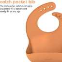 Feedi 5-Piece Silicone Baby Feeding Set by Quark - Baby Led Weaning Supplies - Toddler Plates and Bowls set - Adjustable Silicone Baby Bib with Food Catcher & Baby Utensils - Microwave/Dishwasher Safe