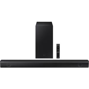 Samsung HW-B550/ZA 2.1ch Soundbar with Dolby Audio, DTS Virtual:X, Subwoofer Included, Adaptive Sound Lite, Bluetooth Multi-Device Connection, Wireless Surround Compatible, 2022, Black