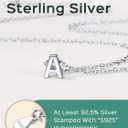 ChicSilver 925 Sterling Silver Initial Necklace for Women Dainty Letter Jewelry Personalized Gift