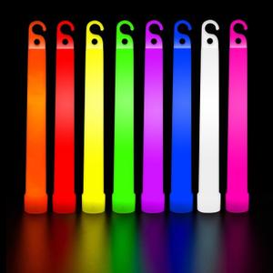 PartySticks Glow Sticks Party Supplies for Kids and Adults (25pk Assorted) - 6 Inch Bulk Glow Light Up Sticks Party Favors, Glow in the Dark Party Decorations, Waterproof Nontoxic Glow Necklaces