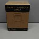 Vanpopubs 2 Pack 2.7 Gal Bathroom Trash Can with Lid, Automatic Trash Can Small Smart Garbage Can Touchless, Slim Motion Sensor Waterproof Plastic Trash Bins for Bedroom Office Kitchen Toilet Black