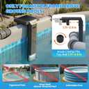 Solar Pool Lights Only for Metal Frame Above Ground Pools, 1.713.9 Top Rails, Remote Control, Brighter 3-Sided 180 Underwater Glow, 10 Colors 4 Modes, IP68 Waterproof1 Pack