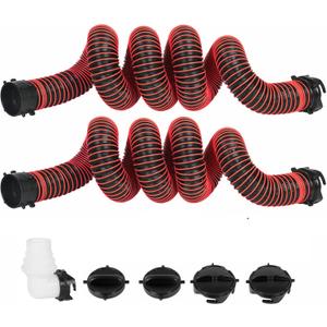 20FT RV Sewer Hose with Bayonet Fittings and 4-in-1 Adapter Elbow