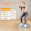 Homesy Vibration Plate Exercise Machine, Vibrating Plate for Lymphatic Drainage, Full Body Shaking Workout Fitness Platform Board, Sport Gym Equipments for Weight Loss Fat Burner