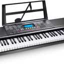 Electric Keyboard Piano 61 Keys, Ohuhu Musical Piano Keyboard with Headphone Jack, USB Port & Teaching Modes for Beginners