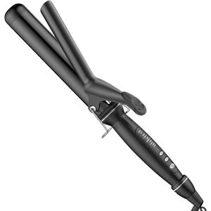 SAOSA 1 1/2 Inch Curling Iron, Tourmaline Ceramic Extra Long Barrel Curling Iron 1.5 Inch with Auto Shut-Off, Dual Voltage 110-240V Hair Curler Suitable for Travel, Including Glove