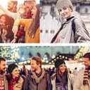 Pukavt 1&2 Pack Winter Hat Ponytail Beanie Hat for Women, Soft Stretch Cable Knit Messy Bun Beeanie,Trendy Gifts for Women (Black)