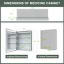LED Bathroom Medicine Cabinet Mirror with Lights, 24'' x 32'' Aluminum Frame with Sockets & USBs, Anti-Fog Dimmable Light and Color Adjustment, Sliver