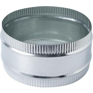 8 Inch Round Galvanized Steel Duct Connector - Metal Ventilation Pipe Coupler - Dryer Vent Hose Extension - HVAC Ducting Coupling for Straight Connection