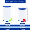 Cryspool 2402 Filter Compatible with Watkins 303279(not 303263), FC-2402, Free Flow and Lifesmart Hot Tub Filter, 1 1/2" Finer Thread Spa Filter Cartridge, 2 Pack
