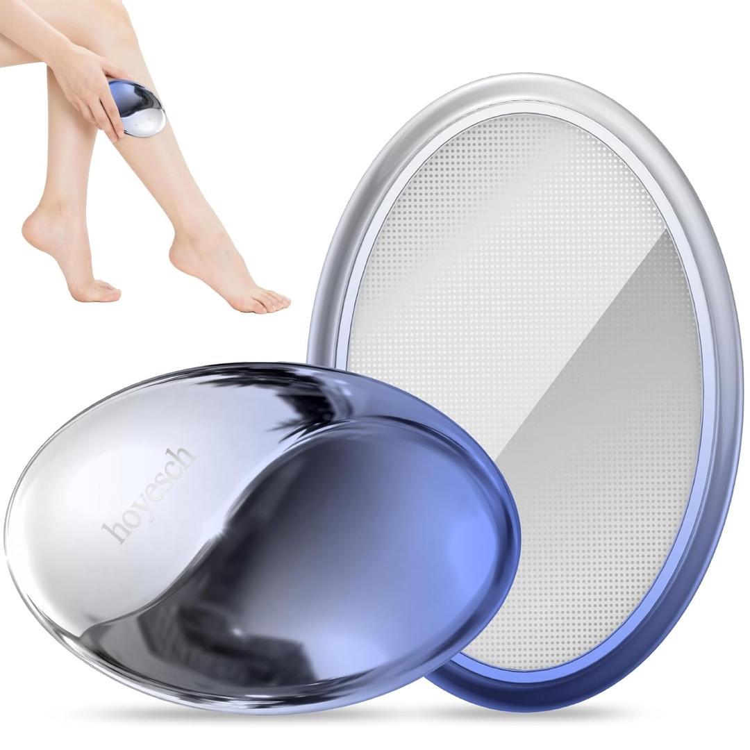 Crystal Hair Eraser for Women and Men, Reusable Crystal Hair Remover Painless Exfoliation Epilators Hair Removal for Women, Magic Hair Eraser for Back Arms Legs (Gradient Blue)
