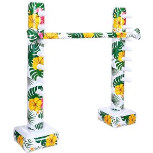 Blueweenly Hawaiian Inflatable Limbo Game 59 Inch Summer Luau Party Games Palm Leaf Aloha Inflatable Decorations Fun Limbo Stick for Party Pole for Adults Tropical Indoor Outdoor Birthday Beach Pool