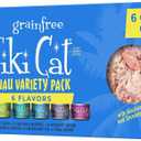 Tiki Cat Luau Variety Pack, Succulent Combinations of Real Shredded Protein in a Rich Flavorful Consumme, Grain-Free Balanced Nutrition Wet Canned Cat Food, for All Life Stages, 6 oz. Can (8 Count) (EXP 04/01/28)
