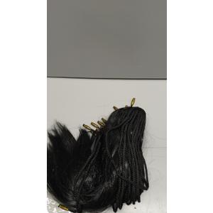 Luvfamday Long Black Bob Wig with Bangs Braided Wig Egyptian Wigs Hair Accessories Headpiece Women