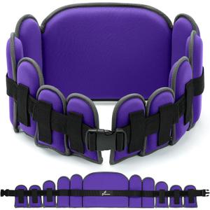 Sportneer Aqua Belt Water Aerobics Equipment: Swimming Belt Pool Exercise Equipment for Adults Aqua Float Belts with Adjustable Foam Blocks for Aquatic Fitness Training Low-Impact Workout (Large, Purple)