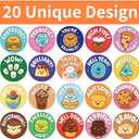 1000 Pieces 1Inch Mixed Dessert Stickers 20 Different Designs Water Bottles Scrapbooking Luggage Computer Decor School for All Ages Family Party Game Bag Supplies