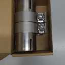 2.25 to 2.25 inch Exhaust Adapter with Clamp Stainless Steel, 2.25" ID to 2.25" ID Exhaust Reducer Connector Pipe with Clamp