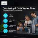 BLACK+DECKER Countertop RO+UV Water Filter | Hot and Ambient Water | 5-Stage Filtration System with Remineralization | IAPMO Tested and NSF Certified | No Installation Required | Portable water Filter