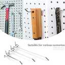 pegboard Hooks, 4inch Heavy Duty Peg Board Organizer Accessories,Metal Hooks for pegboard,peg Board Hooks for Hanging for 1/4" Pegboard Hanging Tools Garage (30 Pack)