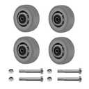5x2"Heavy Duty Caster Wheels -Industrial Caster Wheels,Rubber Wheels- Set of 4 with up to 2000 LB Capacity