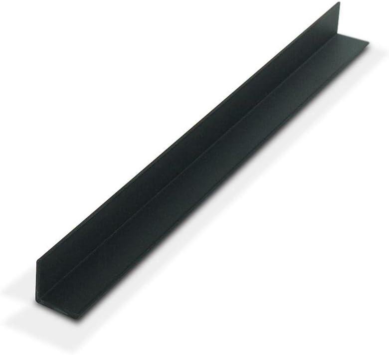 Outwater Plastics 1934-Bk Black 5/8'' X 5/8'' X 1/16'' (.0625'') Thick Styrene Plastic Even Leg Angle Moulding 36 Inch Lengths (Pack of 4)