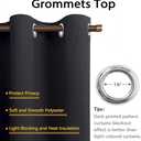 Spring Landscape Window Curtains Outdoor Green Natural Scenery Creek Waterfall Green Meadow Blackout Drapes Window Treatments for Living Room Bedroom Decor,21x45 inch,2 Panels