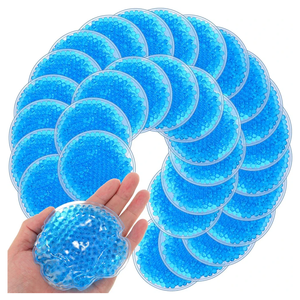 Woanger 30 Pieces Boo Boo Ice Pack Reusable Cold Packs Round Small Ice Packs for Bump Wisdom Teeth Breastfeeding Tired Eyes Dark Circles Face Pain Relief(Blue)