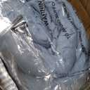 Monbix Queen Comforter Set - 7 Pieces Dusty Blue Prewashed Bed in a Bag Queen Bedding Sets with Comforters, All Seasons Ultra Soft Comforter Bed Set with Sheets,Pillowcases & Shams