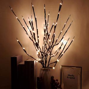 3 Pack Twig Lights 27.6" LED Lights Battery Powered Decorative Fairy Lights Lighted Branches for Festival Room Home Romantic Decoration (Brown twig Lights)