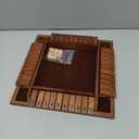 Juegoal Wooden 4 Players Shut The Box Dice Game, Classics Tabletop Version and Pub Board Game, 12 inch