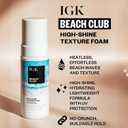 IGK BEACH CLUB High-Shine Texture Foam | Air-Dry Beach Waves with Buildable Hold and Soft Texture | Lightweight Shine and Definition
