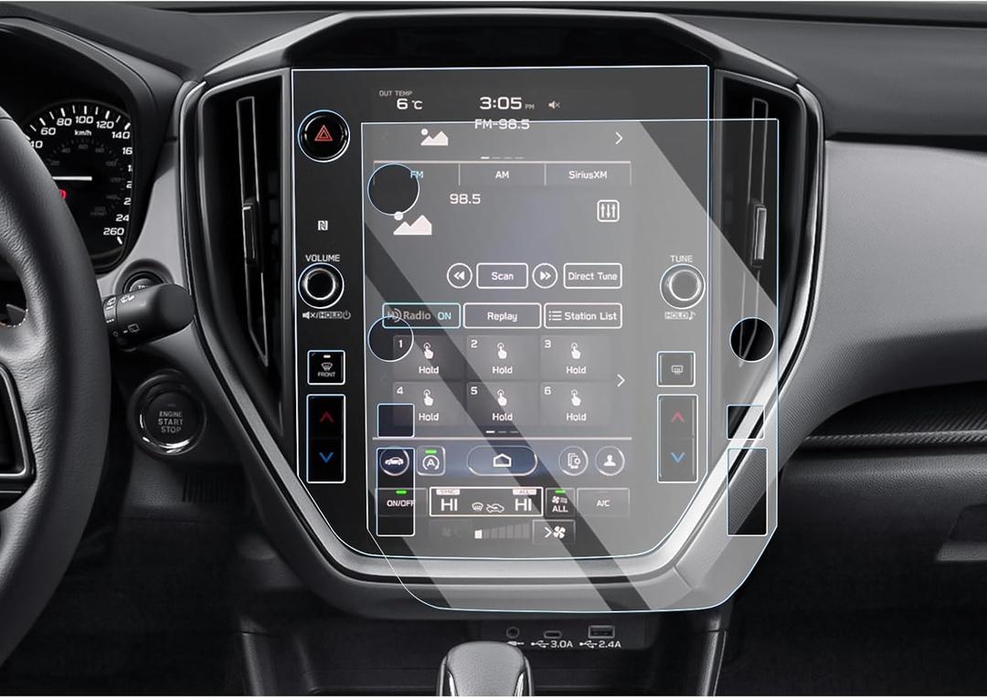 CDEFG 2PCS for 2025 Subaru Crosstrek Impreza WRX 11.6-inch Touch Screen Accessories HD Clear Anti Glare Screen Protector