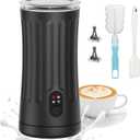 Milk Frother, 4-in-1 Milk Steamer and Frother, 8.1oz/240ml Automatic Warm and Cold Foam Maker, Auto Shut-Off Frother for Coffee, Latte, Cappuccino, Macchiato(Black)