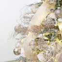 Sea Team 60mm/2.36" Shatterproof Clear Plastic Christmas Ball Ornaments Set with Glitter Painting, Transparent, See-Through, Crystal Baubles, Xmas Tree Decorations (30 Counts, Champagne)