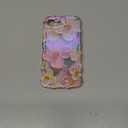 QLTYPRI Case for iPhone 17e/16e, Laser Colorful Retro Oil Painting Flower Pattern Cute Curly Wave Border Exquisite Phone Case for Girls Women, Shockproof TPU Protective Phone Cover - Pink