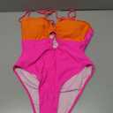 Women's One Piece Swimsuit Tummy Control Bathing Suit Sexy Flattering Cutout Criss Cross Swimwear (L)