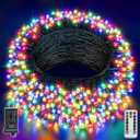 Christmas Lights 66FT 200 LED, Christmas Tree Light with 8 Lighting Modes, Outdoor Waterproof String Lights with Remote and Timer, Fairy Light for Holiday Decor (Multicolor)