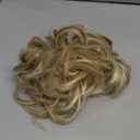 CJL HAIR Large Messy Bun Hair Piece Wavy Curly Scrunchies Synthetic Chignon Ponytail Hair Extensions Thick Updo Hairpieces for Women Dirty Blonde