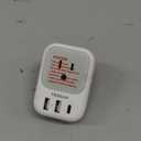 European Travel Plug Adapter USB C, TESSAN International Plug Adapter with 4 AC Outlets 3 USB Charging Ports, Type C Europe Power Adaptor for US to EU France Germany Iceland Spain Italy