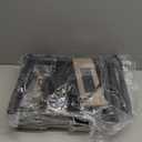 AMHANCIBLE C Shaped End Table with Charging Station, TV Tray Set of 2, Couch Tables with Storage Bag, Slide Under Sofa Side Table with USB Ports and Outlets for Living Room, Grey HET04CGY