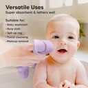 6-Pack Baby Washcloths Soft Absorbent Viscose from Bamboo Washcloths for Face, Body, Baby Towels for Newborn, Kids, Toddlers, Infant,Gentle on Sensitive Skin,10x10 Reusable Face Towels(Soft Lilac)