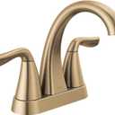 Delta Arvo Centerset Bathroom Faucet, Champagne Bronze 2-Handle Bathroom Faucet, Delta Bathroom Sink Faucet, Gold 3-Hole Bathroom Faucet, Champagne Bronze 25840LF-CZ