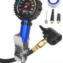 Presta Valve Adaptor Pump with Removable Schrader to Presta Valve Air Chuck Accurate Bike Tire Inflator & Pressure Gauge for Air Compressor, 100 PSI